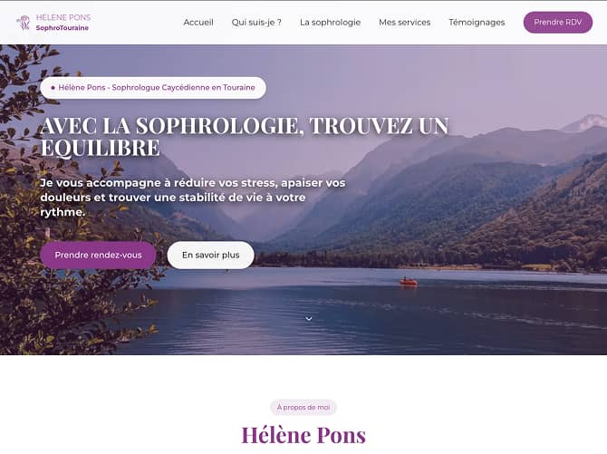 Site web Hélène SophroTouraine - Sophrologue en Touraine